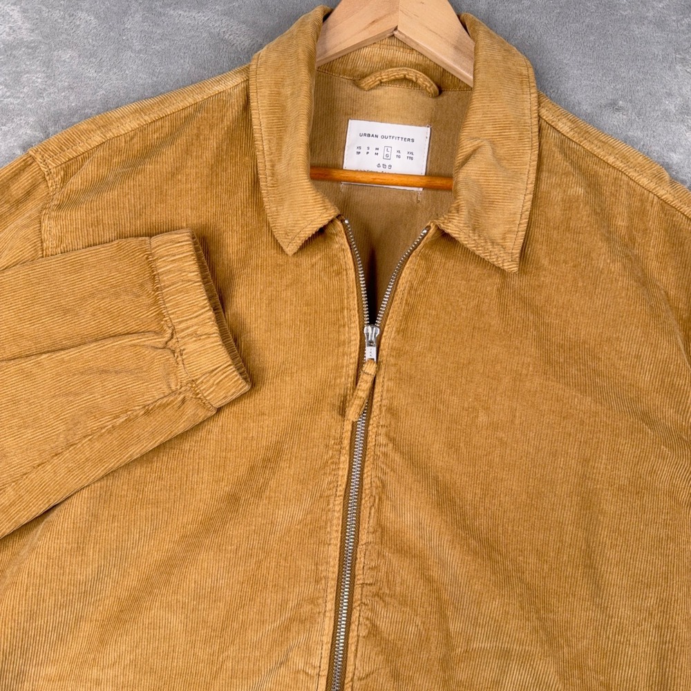 Urban Outfitters Harrington Style Corduroy Jacket Men L Full Zip Collared Casual
